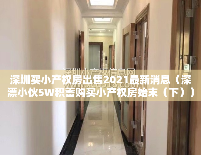 深圳买小产权房出售2021最新消息（深漂小伙5W积蓄购买小产权房始末（下））