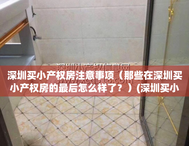 深圳买小产权房注意事项（那些在深圳买小产权房的最后怎么样了？）(深圳买小产权房安全吗)