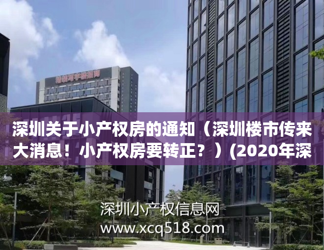 深圳关于小产权房的通知（深圳楼市传来大消息！小产权房要转正？）(2020年深圳小产权房的最新政策)