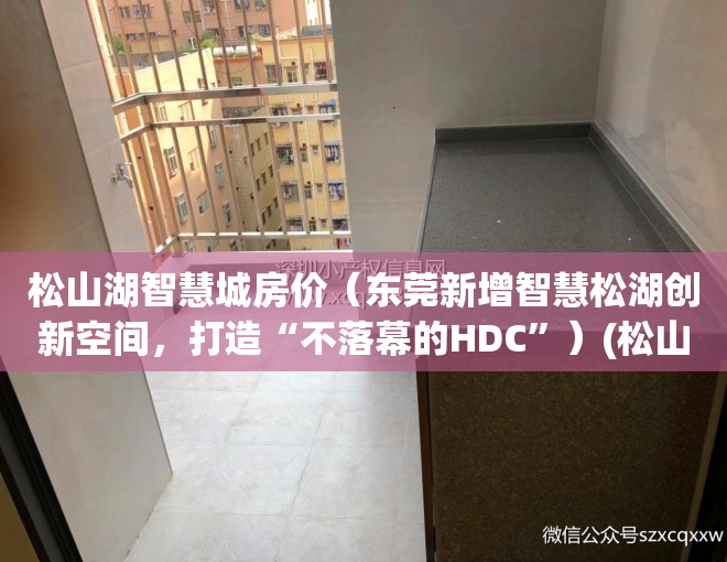 松山湖智慧城房价（东莞新增智慧松湖创新空间，打造“不落幕的HDC”）(松山湖智谷智能餐厅)