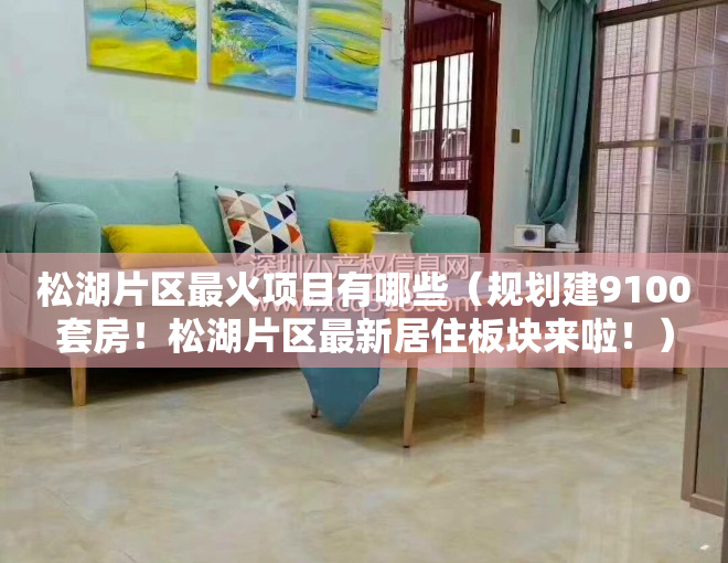 松湖片区最火项目有哪些（规划建9100套房！松湖片区最新居住板块来啦！）