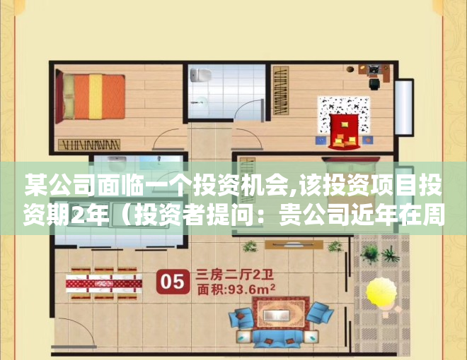 某公司面临一个投资机会,该投资项目投资期2年（投资者提问：贵公司近年在周边小区耗资数亿元大量购买商品房作为员工宿舍。请问）