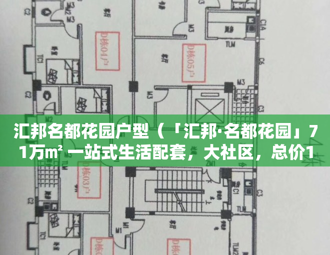 汇邦名都花园户型（「汇邦·名都花园」71万㎡ 一站式生活配套，大社区，总价1字头）