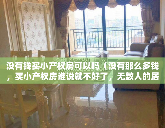 没有钱买小产权房可以吗（没有那么多钱，买小产权房谁说就不好了，无数人的居家希望！）