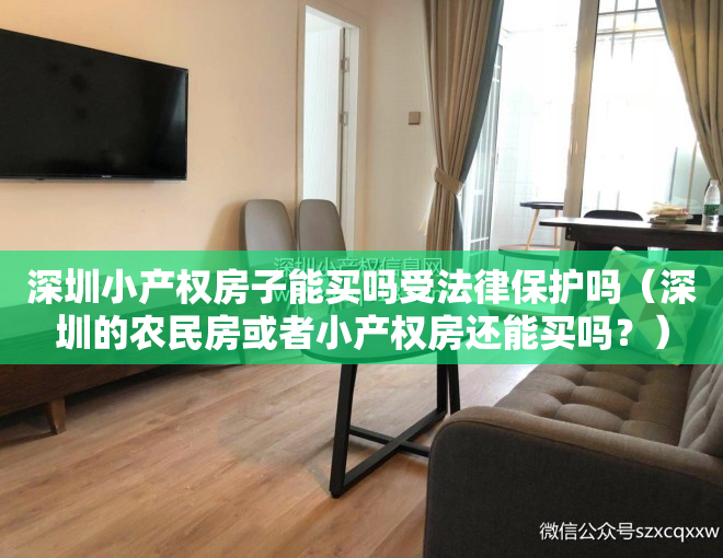 深圳小产权房子能买吗受法律保护吗（深圳的农民房或者小产权房还能买吗？）