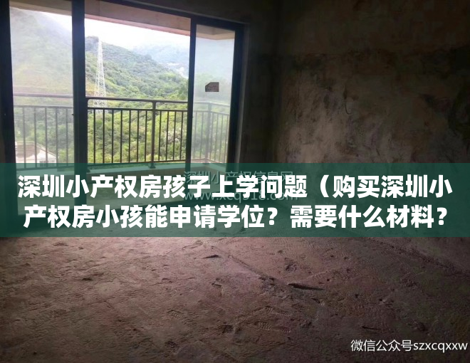 深圳小产权房孩子上学问题（购买深圳小产权房小孩能申请学位？需要什么材料？）