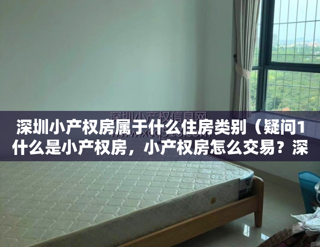 深圳小产权房属于什么住房类别（疑问1什么是小产权房，小产权房怎么交易？深圳有多少小产权？）