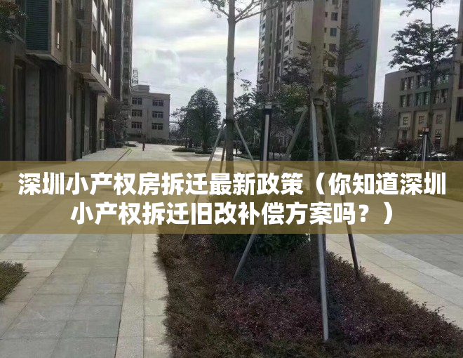 深圳小产权房拆迁最新政策（你知道深圳小产权拆迁旧改补偿方案吗？）