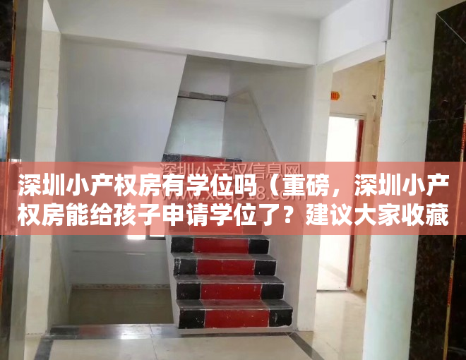 深圳小产权房有学位吗（重磅，深圳小产权房能给孩子申请学位了？建议大家收藏！）