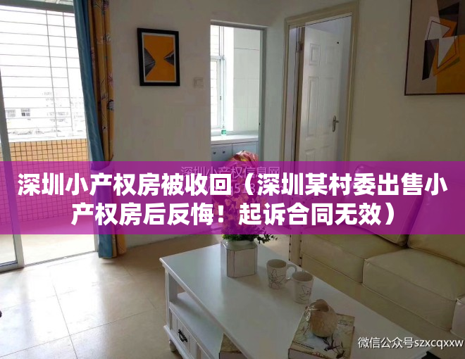 深圳小产权房被收回（深圳某村委出售小产权房后反悔！起诉合同无效）