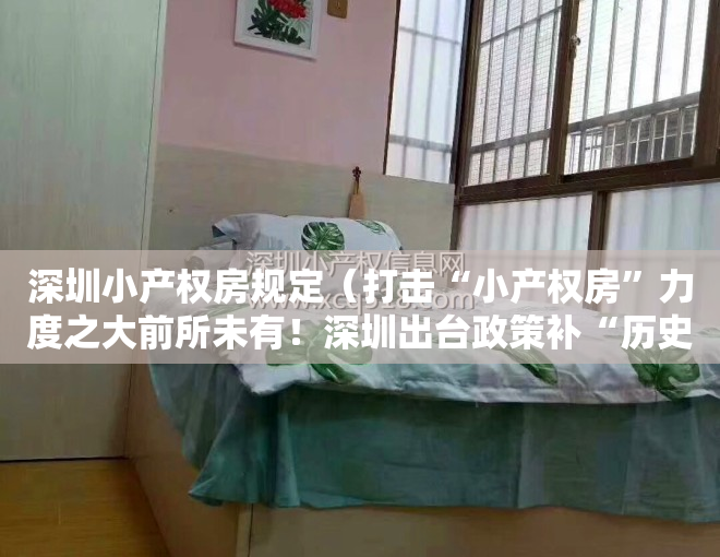 深圳小产权房规定（打击“小产权房”力度之大前所未有！深圳出台政策补“历史违建”漏洞）