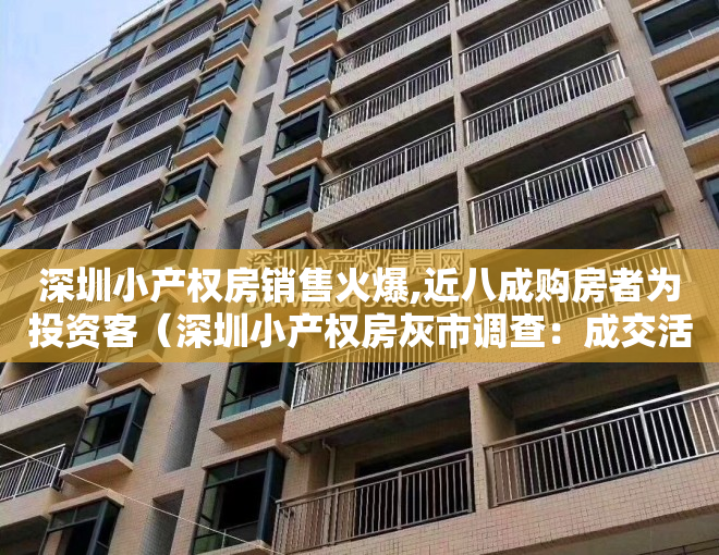 深圳小产权房销售火爆,近八成购房者为投资客（深圳小产权房灰市调查：成交活跃价格跳涨，投资客险中求富）