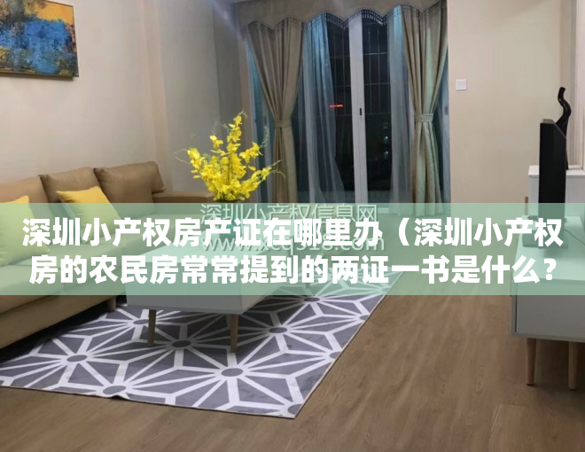 深圳小产权房产证在哪里办（深圳小产权房的农民房常常提到的两证一书是什么？）