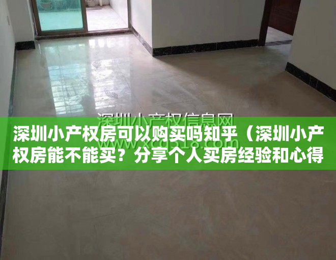 深圳小产权房可以购买吗知乎（深圳小产权房能不能买？分享个人买房经验和心得）