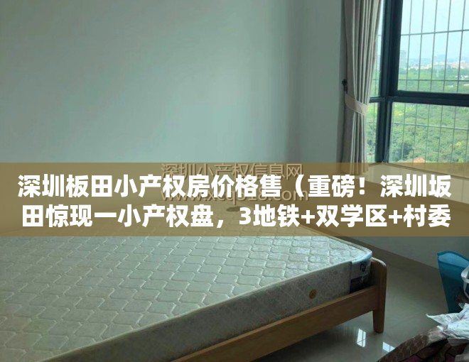 深圳板田小产权房价格售（重磅！深圳坂田惊现一小产权盘，3地铁+双学区+村委盖章，价格仅348万一套起。）