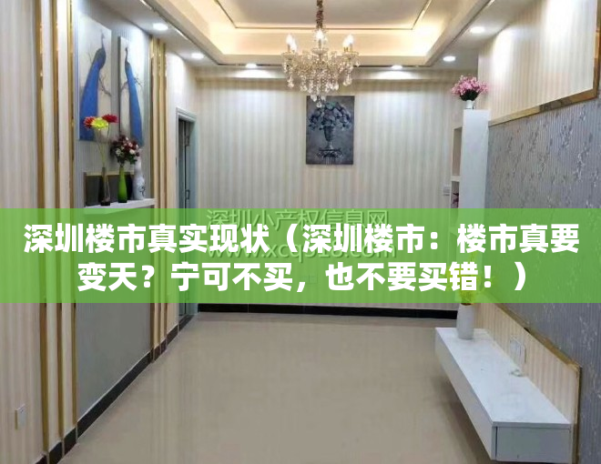 深圳楼市真实现状（深圳楼市：楼市真要变天？宁可不买，也不要买错！）