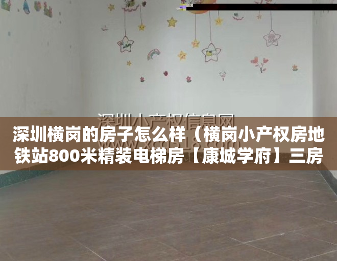 深圳横岗的房子怎么样（横岗小产权房地铁站800米精装电梯房【康城学府】三房首付50万起）