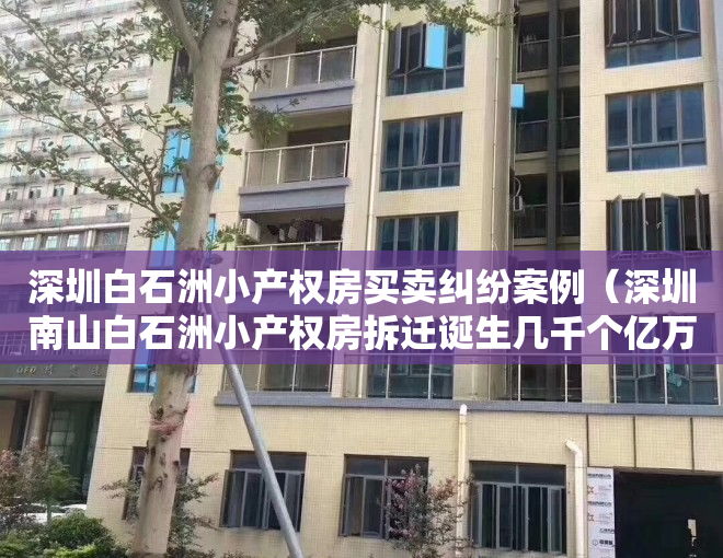 深圳白石洲小产权房买卖纠纷案例（深圳南山白石洲小产权房拆迁诞生几千个亿万富豪，现如今有那些位置的小产权房能有这样的机会呢？）
