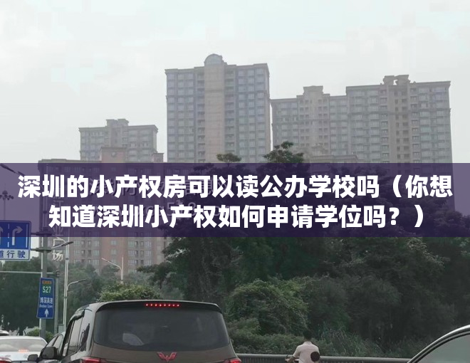 深圳的小产权房可以读公办学校吗（你想知道深圳小产权如何申请学位吗？）