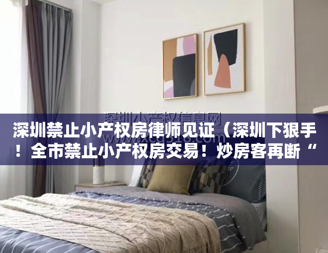 深圳禁止小产权房律师见证（深圳下狠手！全市禁止小产权房交易！炒房客再断“财路”）