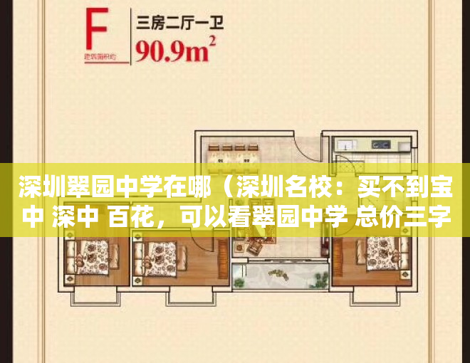 深圳翠园中学在哪（深圳名校：买不到宝中 深中 百花，可以看翠园中学 总价三字头起）