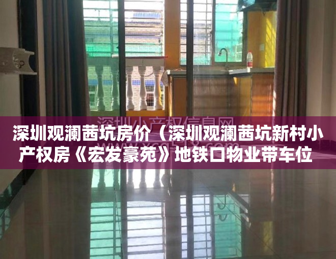 深圳观澜茜坑房价（深圳观澜茜坑新村小产权房《宏发豪苑》地铁口物业带车位 旧改区内两房668W起）