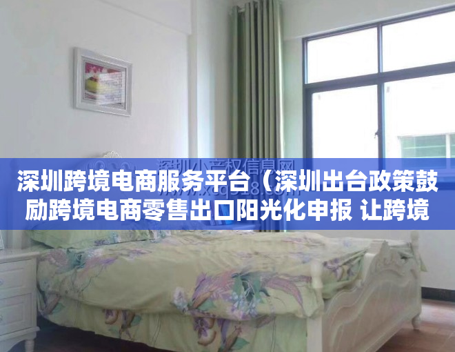 深圳跨境电商服务平台（深圳出台政策鼓励跨境电商零售出口阳光化申报 让跨境电商出口便利合规安全高效）