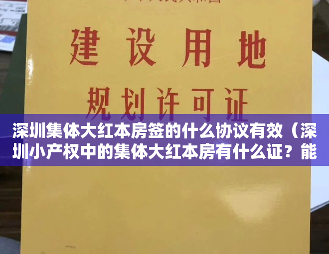 深圳集体大红本房签的什么协议有效（深圳小产权中的集体大红本房有什么证？能买吗？）