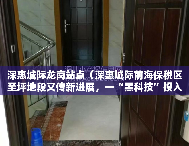 深惠城际龙岗站点（深惠城际前海保税区至坪地段又传新进展，一“黑科技”投入使用！）