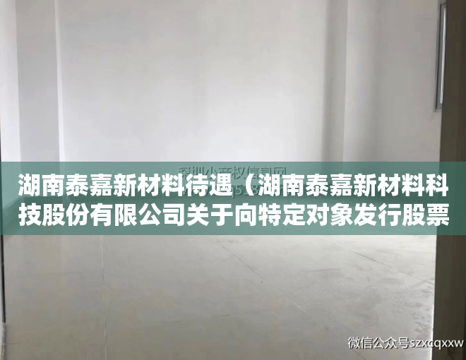 湖南泰嘉新材料待遇（湖南泰嘉新材料科技股份有限公司关于向特定对象发行股票申请获得深圳证券交易所受理的公告）