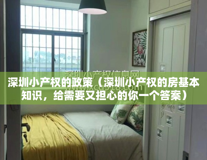 深圳小产权的政策（深圳小产权的房基本知识，给需要又担心的你一个答案）