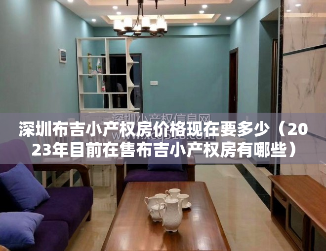 深圳布吉小产权房价格现在要多少（2023年目前在售布吉小产权房有哪些）