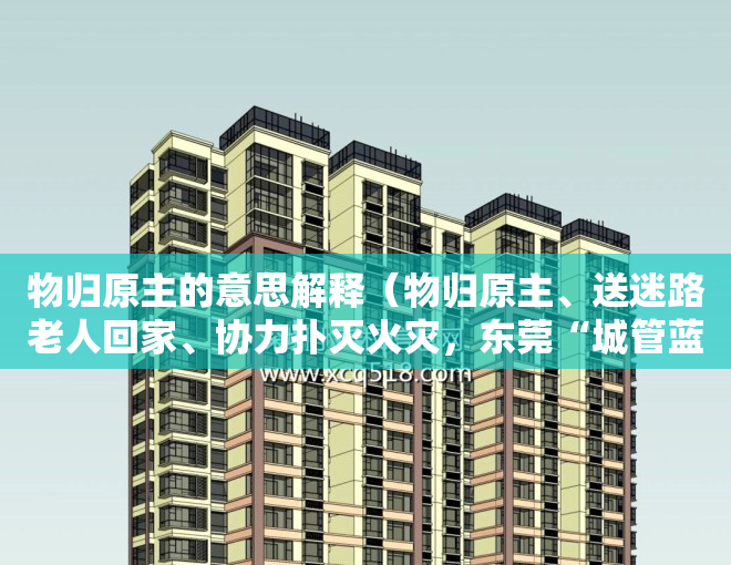 物归原主的意思解释（物归原主、送迷路老人回家、协力扑灭火灾，东莞“城管蓝”，暖心！）