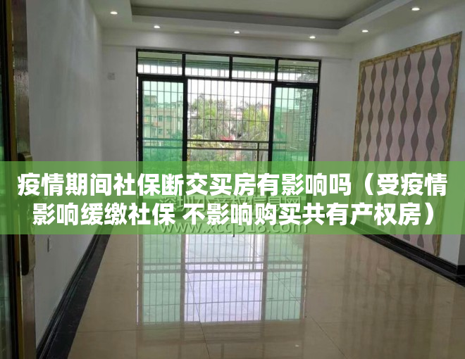 疫情期间社保断交买房有影响吗（受疫情影响缓缴社保 不影响购买共有产权房）