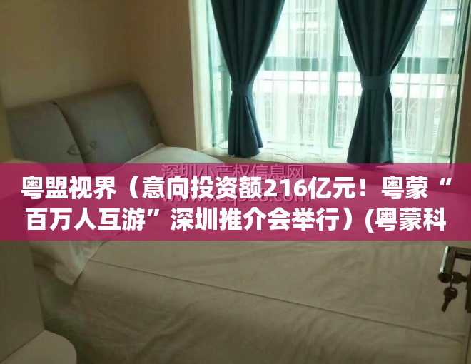 粤盟视界（意向投资额216亿元！粤蒙“百万人互游”深圳推介会举行）(粤蒙科技有限公司)