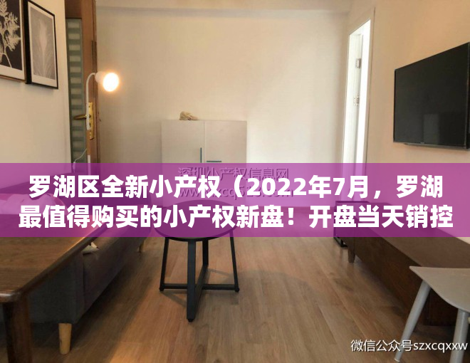 罗湖区全新小产权（2022年7月，罗湖最值得购买的小产权新盘！开盘当天销控一半！）