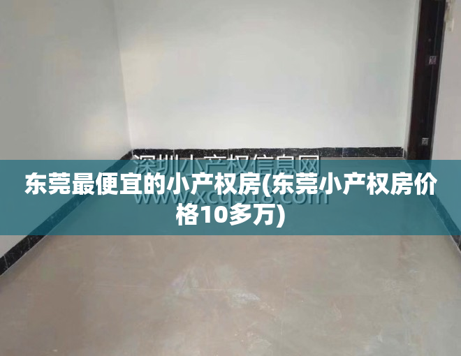 东莞最便宜的小产权房(东莞小产权房价格10多万)