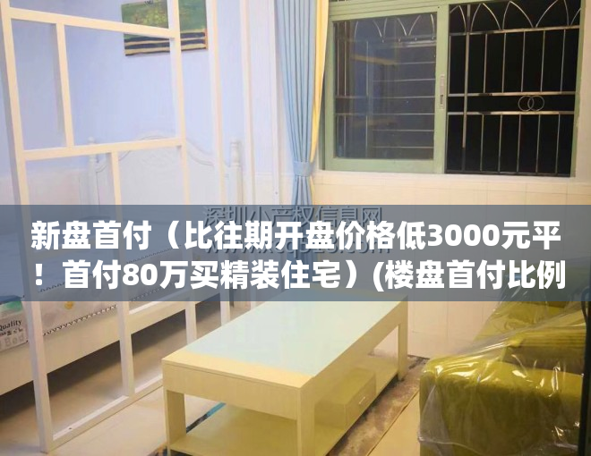 新盘首付（比往期开盘价格低3000元平！首付80万买精装住宅）(楼盘首付比例有谁来定)