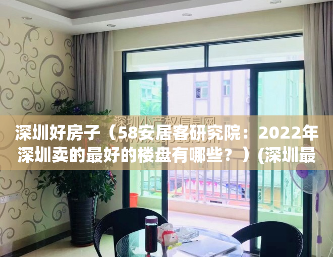 深圳好房子（58安居客研究院：2022年深圳卖的最好的楼盘有哪些？）(深圳最好的房子好多钱一平)