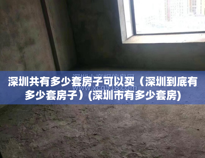 深圳共有多少套房子可以买（深圳到底有多少套房子）(深圳市有多少套房)