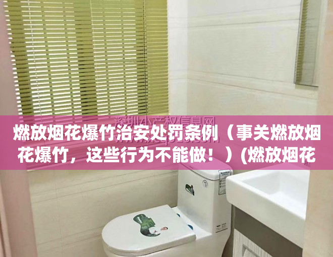 燃放烟花爆竹治安处罚条例（事关燃放烟花爆竹，这些行为不能做！）(燃放烟花爆竹的行政处罚)